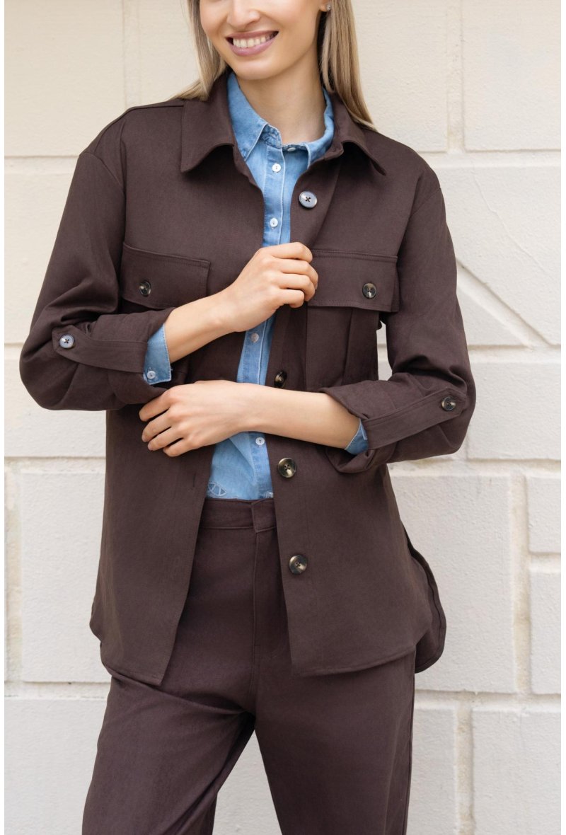 VESTE SUR CHEMISE SUEDINE NELCIA